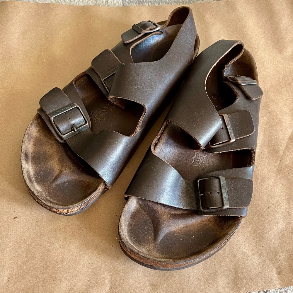 Birkenstock Brown Leather Sandal - Milano